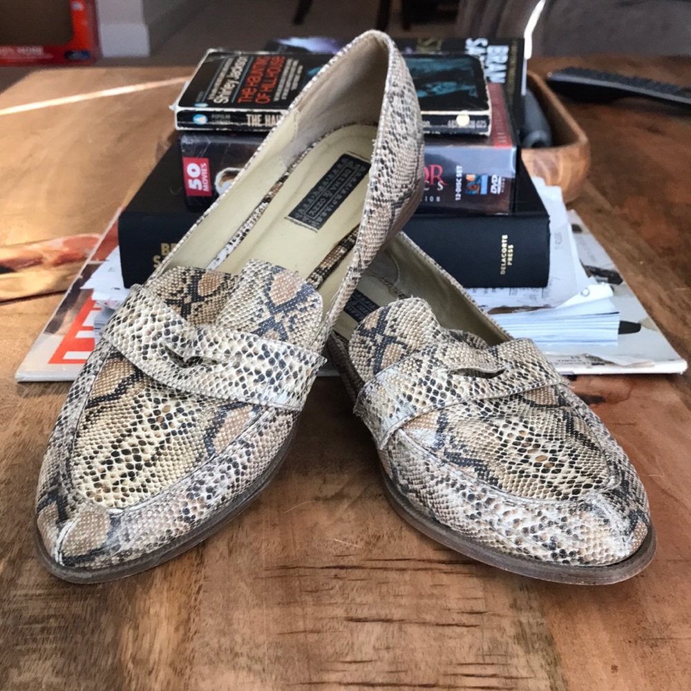 Faux Snake Skin loafers